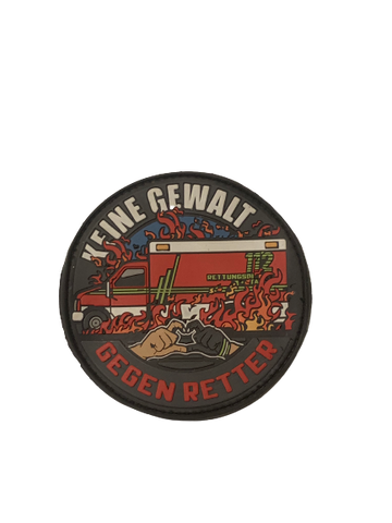 Keine Gewalt gegen Retter 3D Rubber Patch